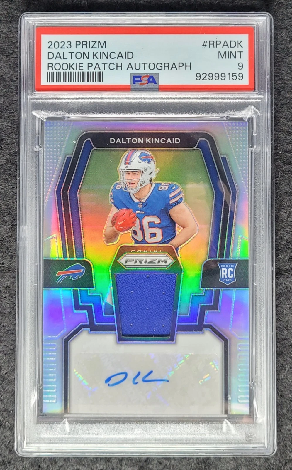 Dalton Kincaid Panini Prizm Rookie Patch Autographs #RPADK Base