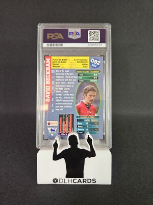 PSA 8 David Beckham 1996/97 Merlin Premier Gold #92 Rookie