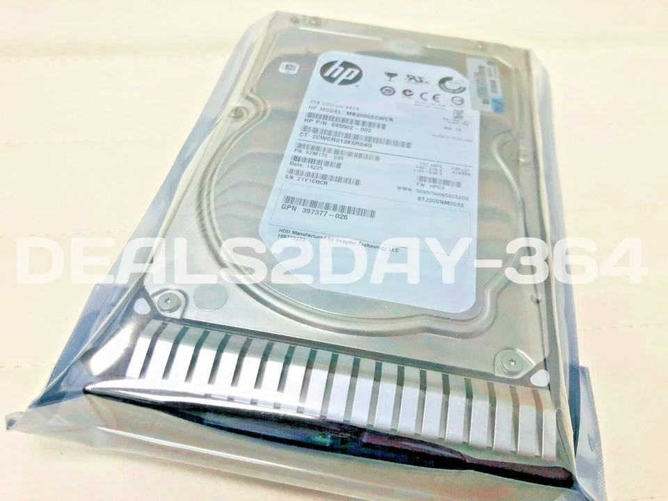HP 658079-B21 658102-001 2TB 6G 7.2K SATA LFF 3.5 inch PROLIANT G8/9 HDD NEW - Image 4 of 4
