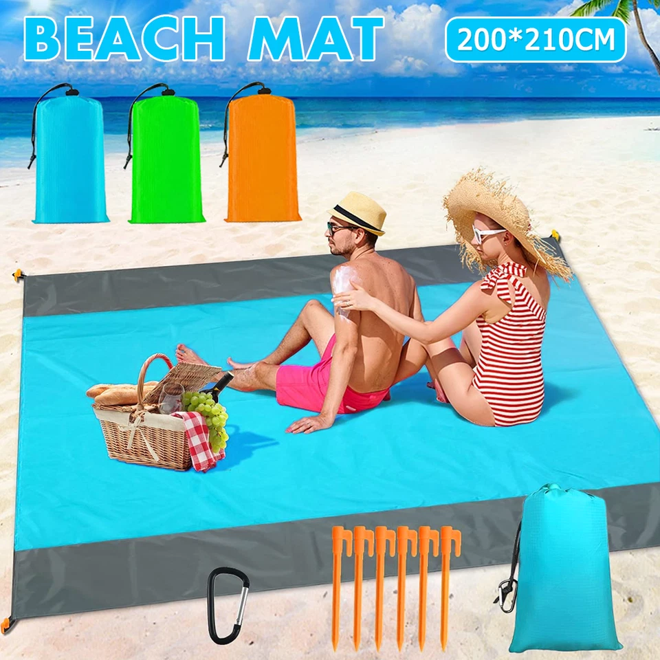 JOYHUT Picknickdecke XXL 200x210 cm klappbare Rasendecke Stranddecke Reisen Wasserdicht