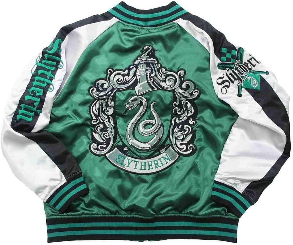 Harry Potter Slytherin Emblem Lady's Jacket Sukajan Japanese