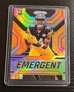 2022 Panini Prizm Emergent Silver Prizm #E-17 George Pickens Rookie Steelers RC