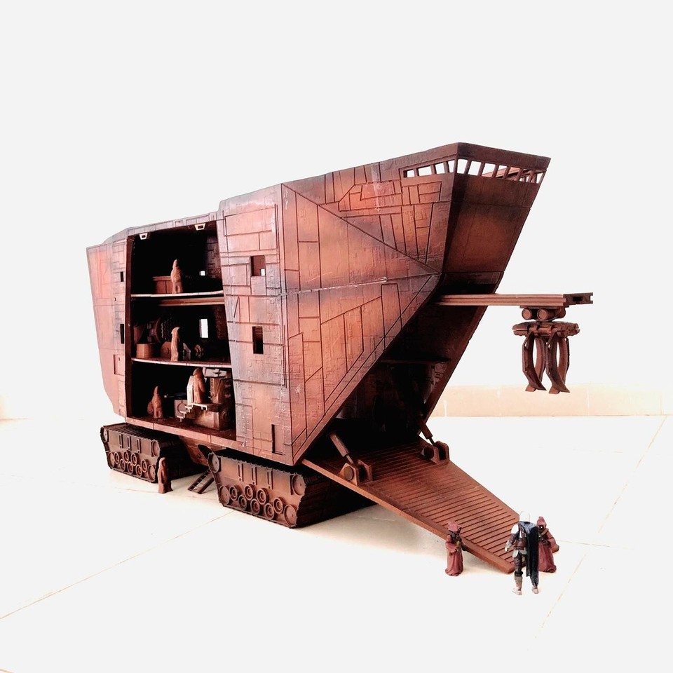 Sandcrawler (Digger Crawler) for 3.75 inch (1:18) Scale Figure Diorama ...