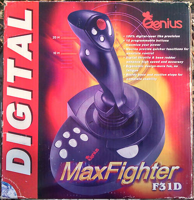 Flight 2000 Digital F-31 D Max Fighter-Digital Flight Stick By Genius -Vintage