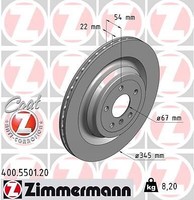 2X Zimmermann 400.5501.20 Bremsscheibe FüR MERCEDES-BENZ