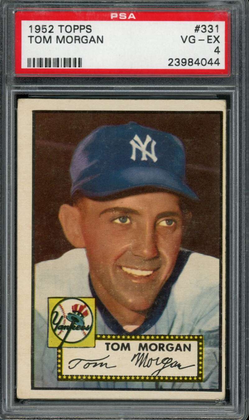 1952 Topps #331 Tom Morgan PSA 4 RC Rookie Yankees  (4044)