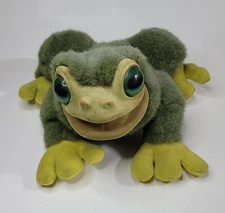 Hosung Green Frog Large Eyed Hand Puppet 1994 Plush Soft Toy Stuffed Animal