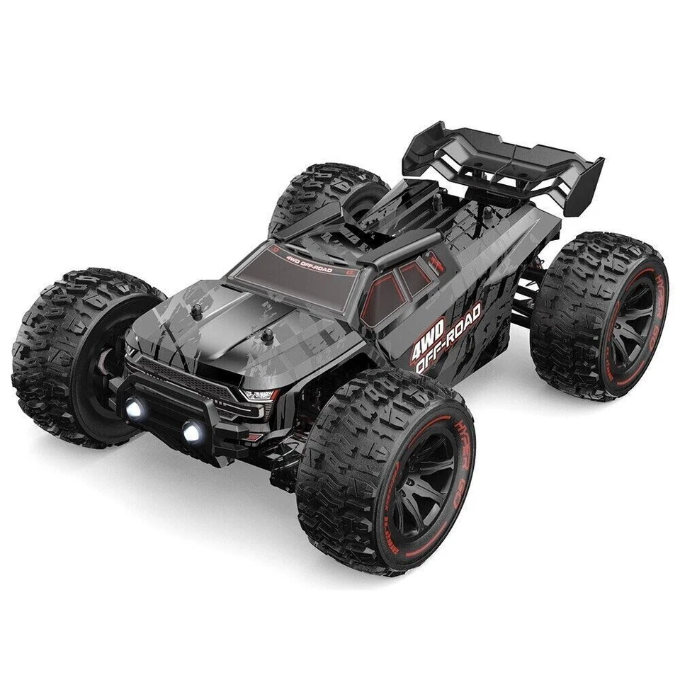 V3 2S LiPo MJX Hyper GO 14210 RC Car Offroad brushless 4WD 1:14 RTR schwarz/gold - Bild 2 von 4