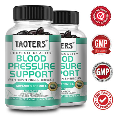 Premium Blood Pressure Support Supplement - Supports Heart Health - 60/120 Caps
