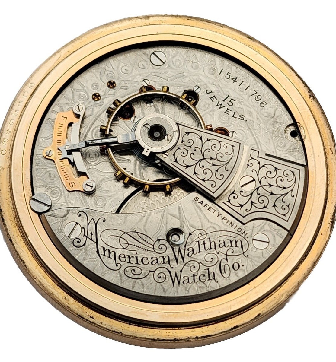 Antique 1906 Waltham Pocket Watch Gold Filled Case 18s 15j FOR