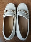 Cushionaire Memory Foam Womens Size 6.5 Wide White Romeo Slip On Loafer Shoes — photo 8
