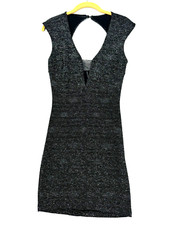 Windsor Women's Sparkly Bodycon Sleeveless Mini Revenge Dress Size Small Black