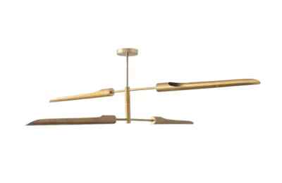 Mid Century Modern Rohmessing Sputnik Kronleuchter Leuchte 4 Moderne Armleuchten