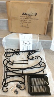 Unho Plant Stand XJJ169 Indoor 5 Tiered Metal Pots Display Holder Black