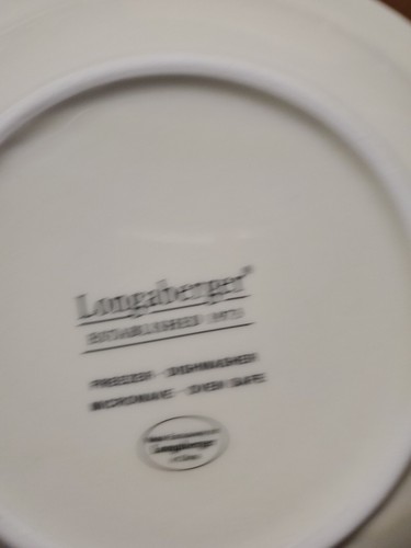 3 LONGABERGER FRUIT MEDLEY BERRY SALAD DESSERT LUNCH PLATES 8” Euc+ Bin 64 - Picture 5 of 5