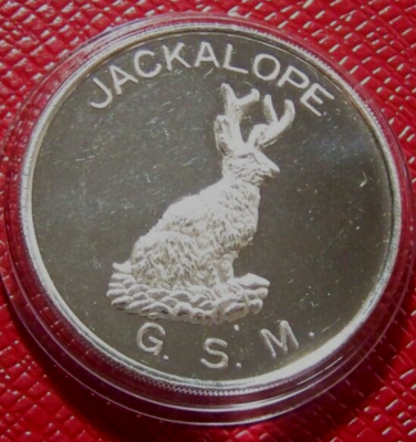 JACKALOPE-World Trade Unit Round-Golden State Mint 1 Troy oz.999