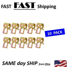 10 PACK -- 5mm Spring Clip Fuel Line Hose Water Pipe Air Tube Clamps Fastener