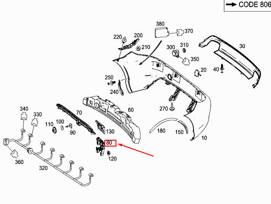 NOUVELLE BANDE DE MONTAGE ARRIÈRE GAUCHE MERCEDES-BENZ SLK R172 A1728850565