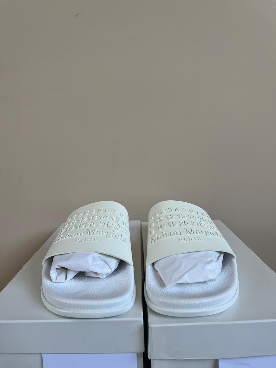 サンダル Maison Margiela Slippers and Clogs Men Rubber White Maison Martin Margiela , Logo Slippers in White , BNIB 39 | eBay