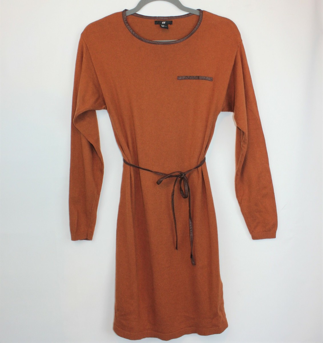 orange sweater dress h&m H&M Women's Sweater Mini Dress Size XSmall