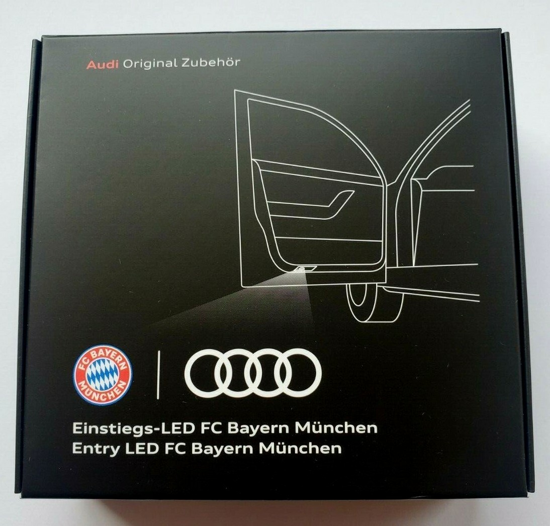 original Audi LED entry lights FC Bayern Munich rings entry lighting