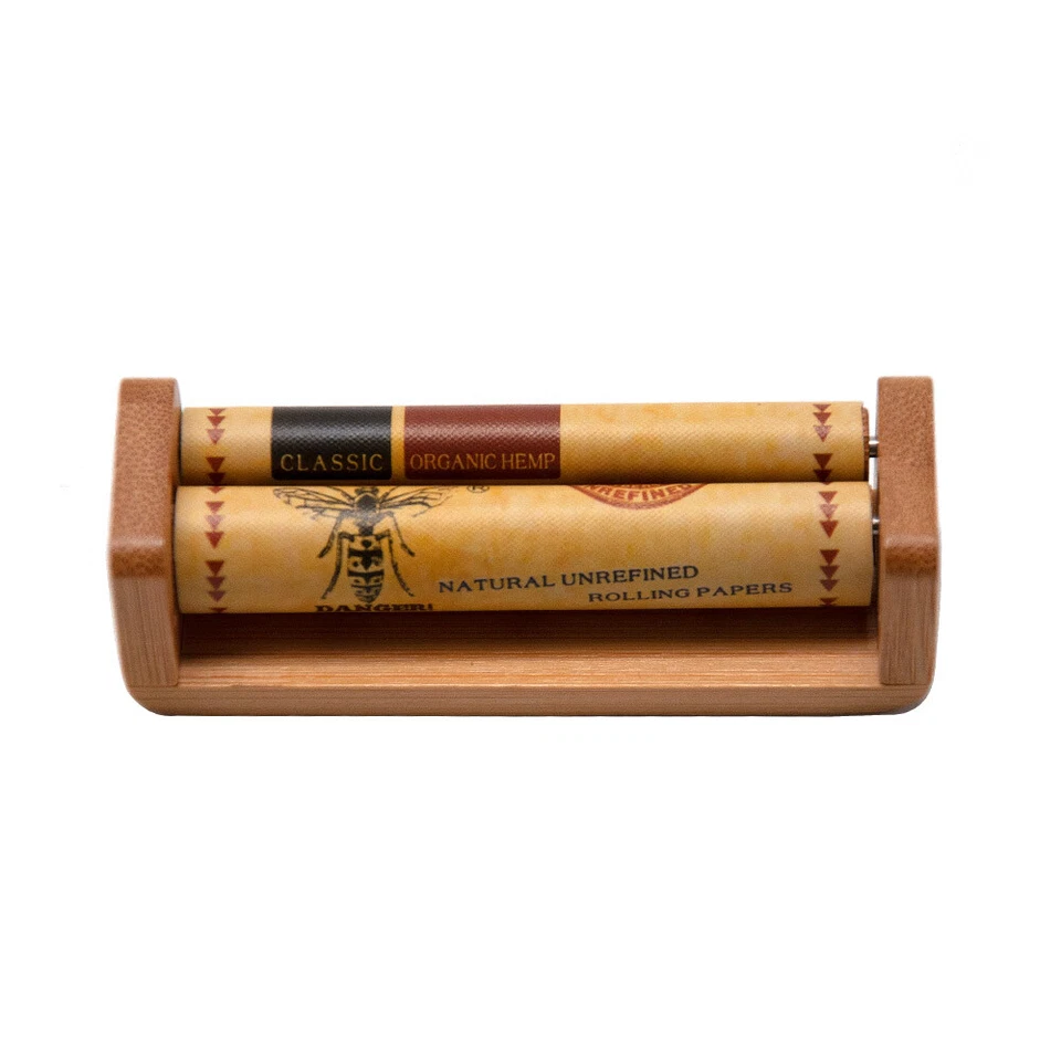 HORNET 1 X 1 1/4 Natural Bamboo Rolling Machine Rolling Papers Roll Maker - Image 2 of 4