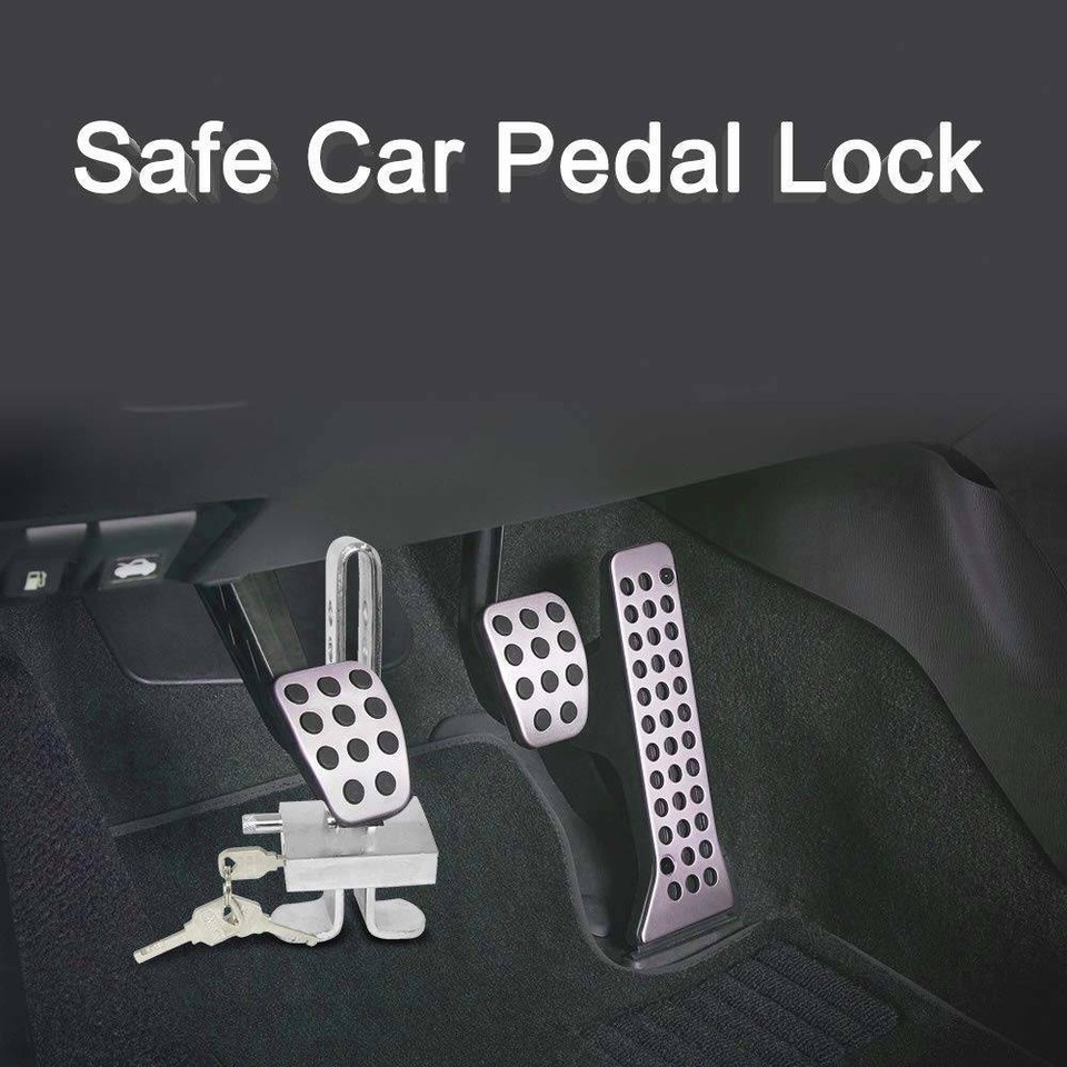 Stainless Steel Brake Pedal Lock Security Car Auto Clutch Lock Anti ...