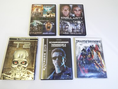 DVD LOT-Sci-Fi Collectors Set-T-FORCE-SINGULARITY-TERMINATOR 2-T2-TRANSFORMERS**