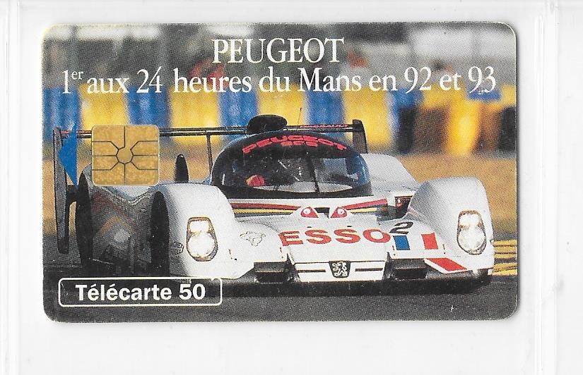 CARTE TÉLÉPHONIQUE VINTAGE Peugeot 24j Du Mans 1992 EUR 3,99 - FR