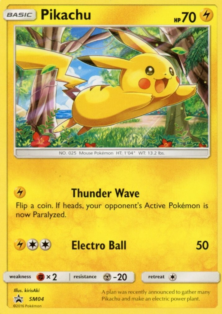 Pikachu Promo Pokemon Card - SM04 - Non-holo