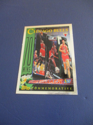 1996-97 Topps Chrome Chicago Bulls Commemorative 70 Wins #72   Michael Jordan