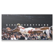 Give Everything Dennis Rodman Motivational Quote Basketball  CANVAS  Wall Poster