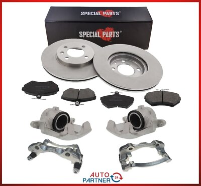 Bremsen Umbausatz VA für VW Golf 2  3 + Sättel & Halter 16V Bremse 256mm belüft.