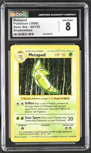 Metapod (Shadowless) graded CGC 8 for sale on eBay