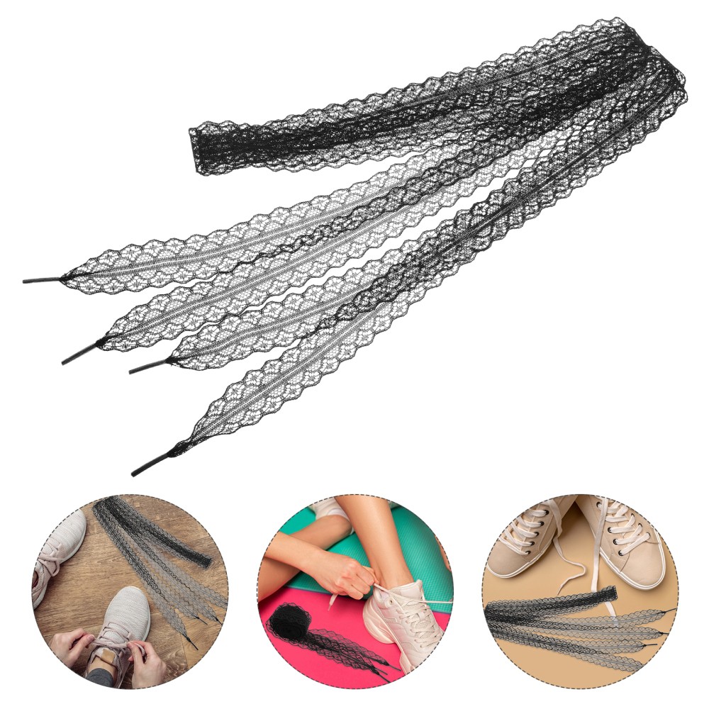 APL 1 paio lacci per scarpe donna alla moda lacci morbidi lacci larghi piatti