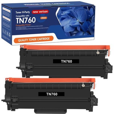TN760 TN730 Toner for Brother HL-L2350DW MFC-L2710DW High Yield 2 Pack 3K Blk