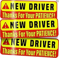 New Extra Strong Magnetic Car Driver Sign - 9.72" x 3.24" Style: New Driver V1