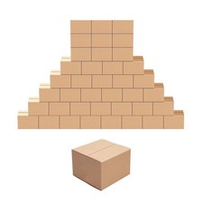 40 Pack 6x6x4 Cardboard Shipping Boxes, Brown, for Packing  Mailing