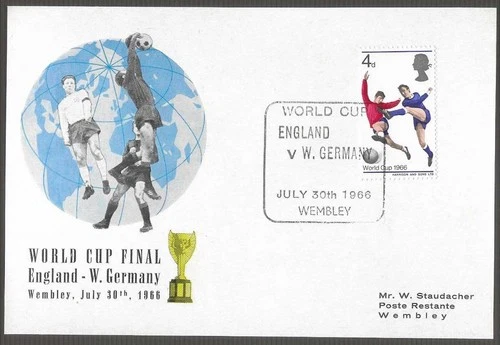 GB 1966 World Cup Winners scarce design FDC; Gaunt's Common / Wimbourne CDS