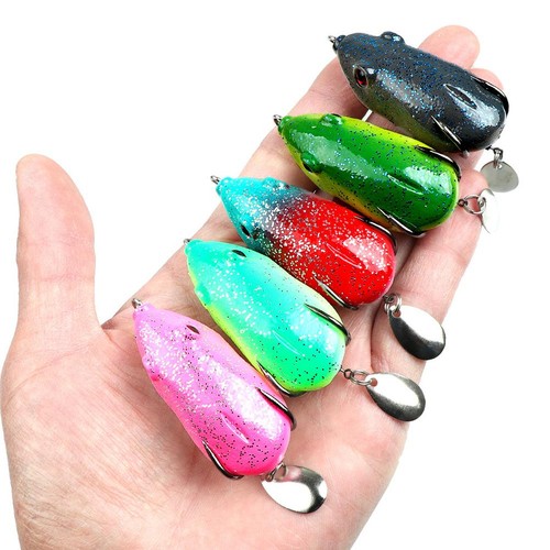 1x Micro Frog Top Water Soft Fishing Lure Bait Floating Swimbait New P4U9