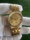 Vintage Seiko SQ Mens 5H22-7AOL Day Date Seiko Gold Plated 35 mm Quartz Watch