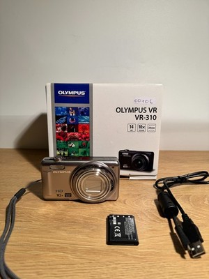 OLYMPUS VR-310 SILBER 14.0 MP top zustand geprüft ladekabel zubehörpaket #00106