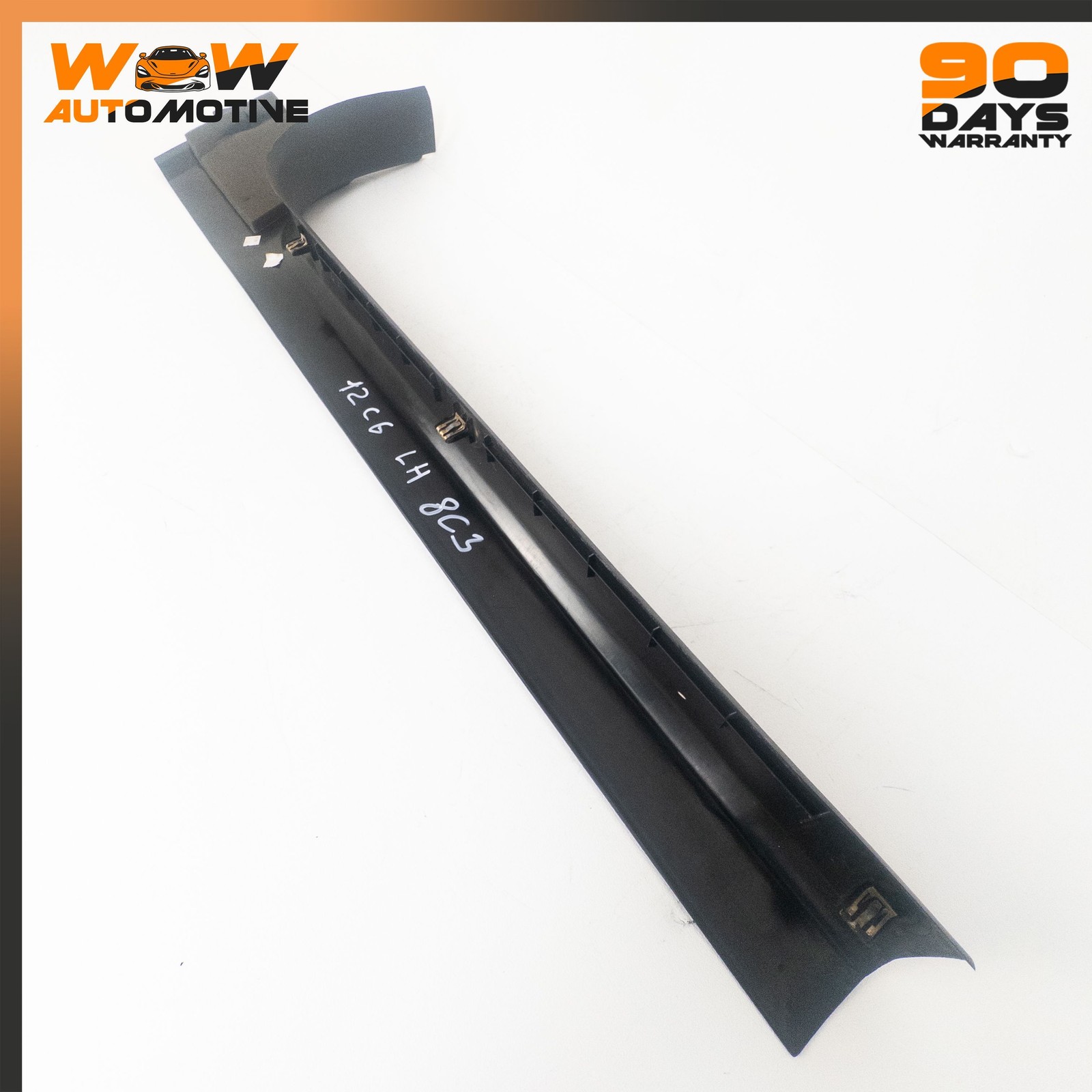 04-13 CHEVROLET CORVETTE C6 CADILLAC XLR FRONT LEFT SILL PLATE TRIM BLACK OEM