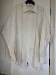 Neil Allyn off white (ivory) tuxedo shirt    3XL 36/37    #886