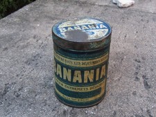 Ancienne boîte publicitaire BANANIA crèmes & entremets