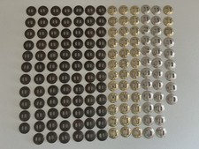 Conchos Silver Gold Bronze 1  Metal Western Slotted Leather Crafts 152 Pcs. Lot