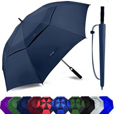 72 Inch Large Golf Umbrella Windproof Vented Double Canopy Auto Open