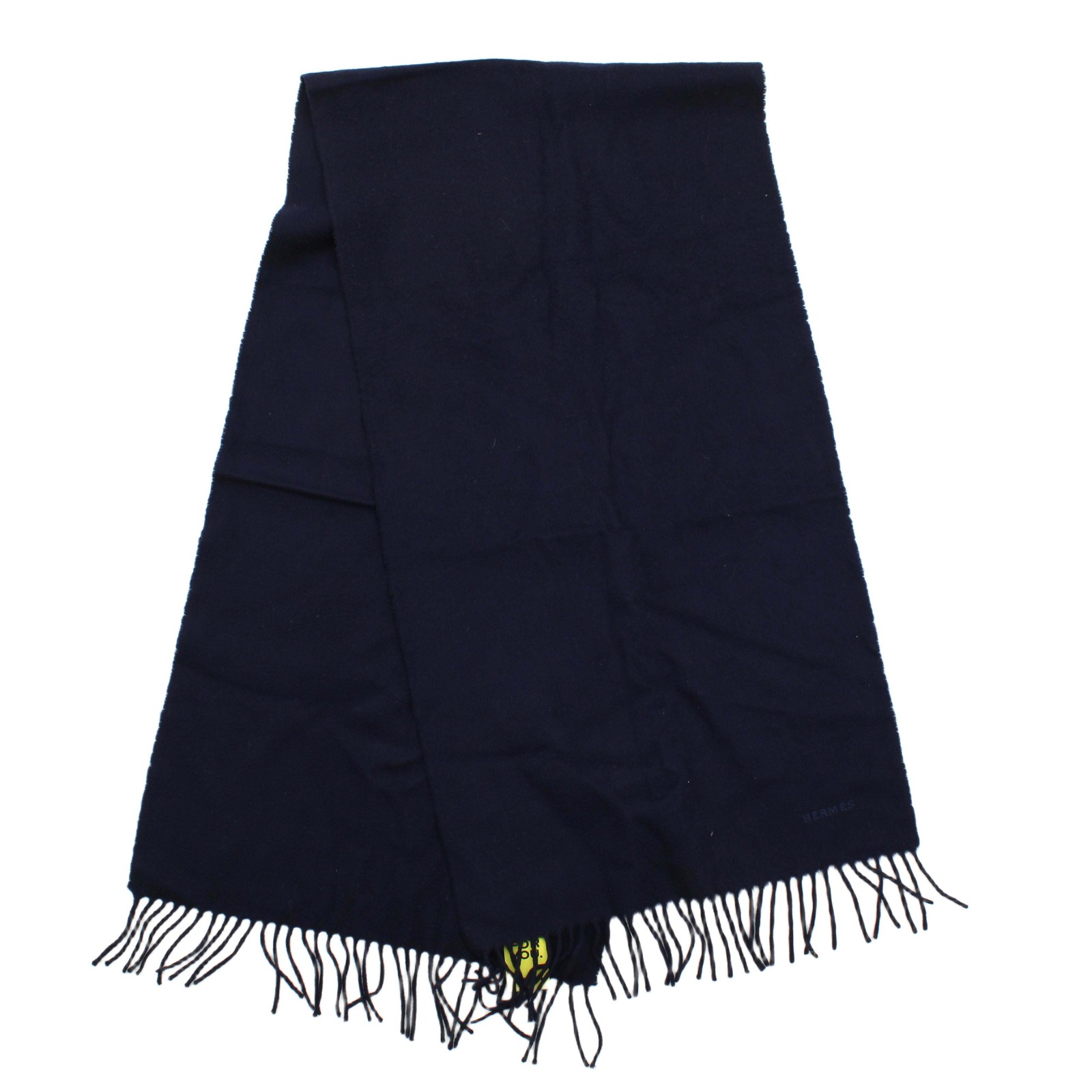 Hermès Men's Scarf Blue 100% Cashmere Scarf