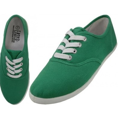 Womens Classic Plimsoll Sneaker Lace Up Fashion Canvas Shoes, Colors, Sizes 6-11