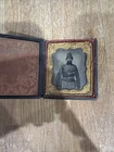 1/6th plate Ambrotype Armed Civil War Union  Soldier Musket bayonet Full Dress